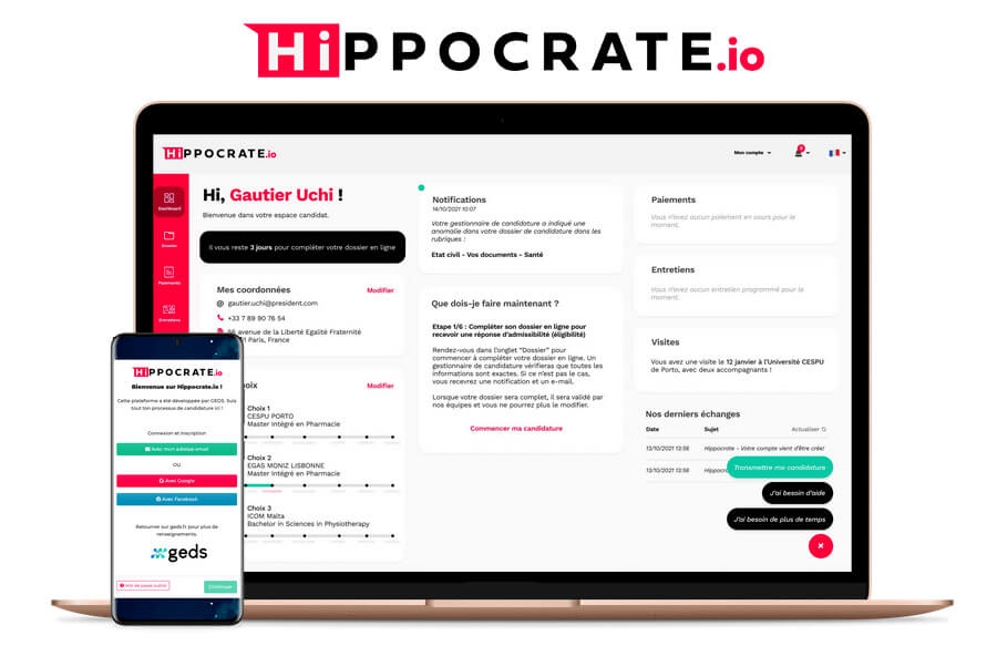 Mockup Hippocrate.io