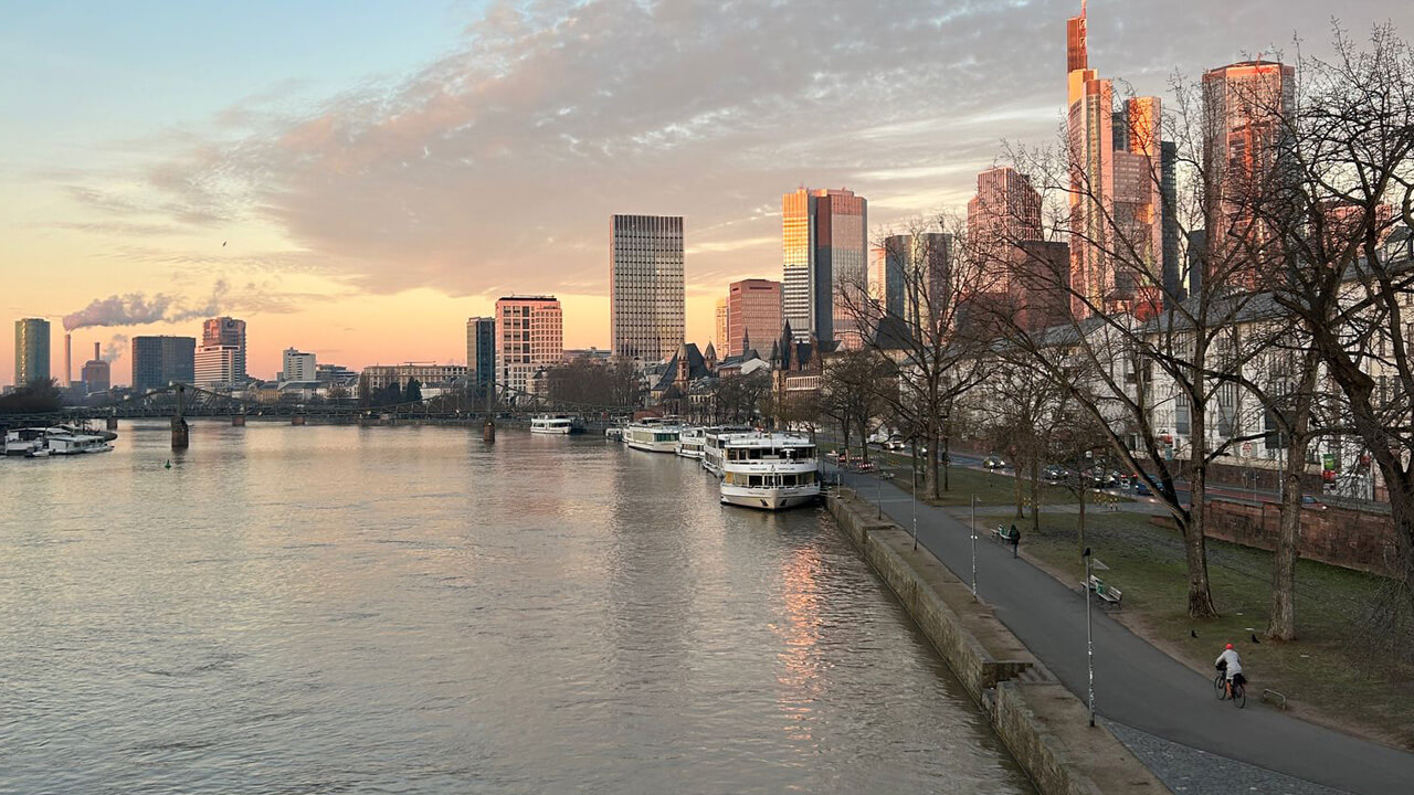 La ville de Francfort en Allemagne