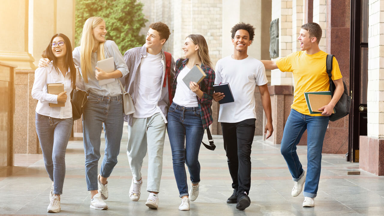 Un groupe d'étudiants