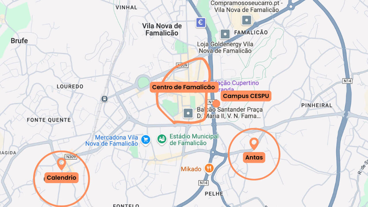 Famalicão et ses alentours offres des villes et quartiers adaptés aux étudiants