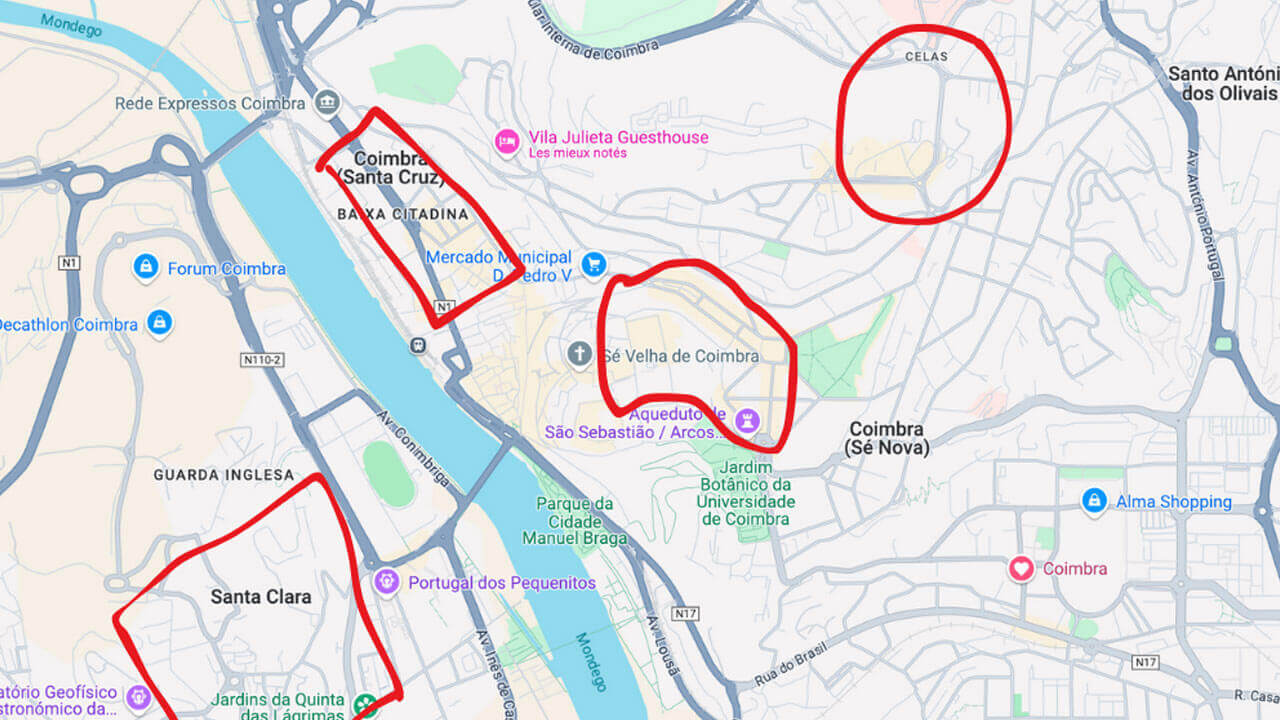 Quels quartiers choisir pour étudier à Coimbra au Portugal ?